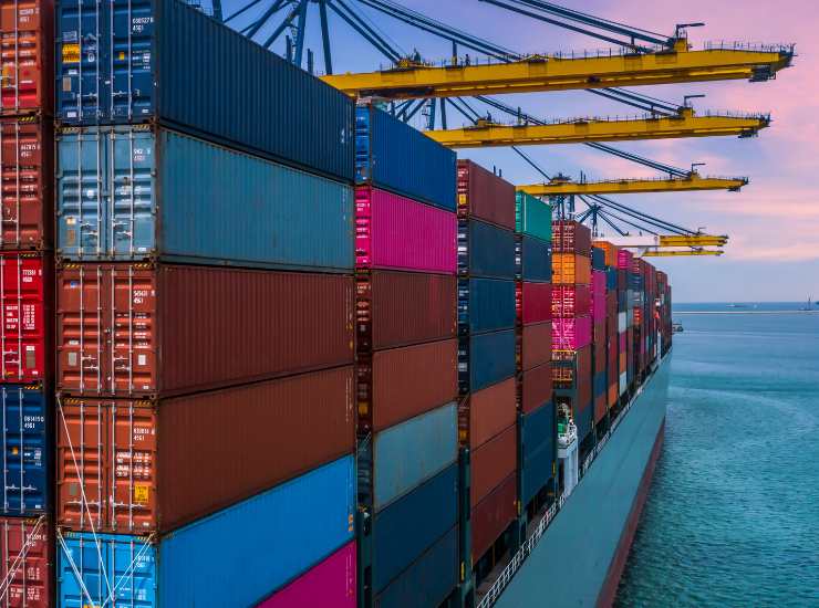 Import goods to Sri Lanka - cargo containers at Colombo port with customs clearance process
