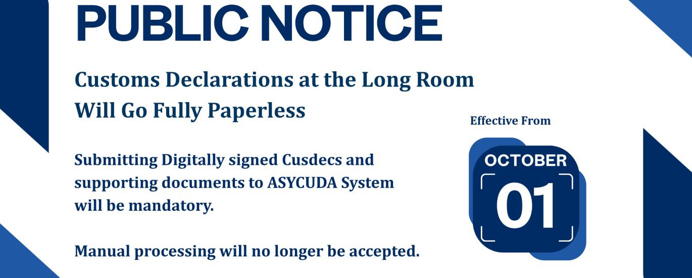 Sri Lanka Customs Notice